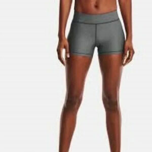 NWOT Under Armour Women's Heat Gear Armour Mid Rise Grey Shorty Short MD